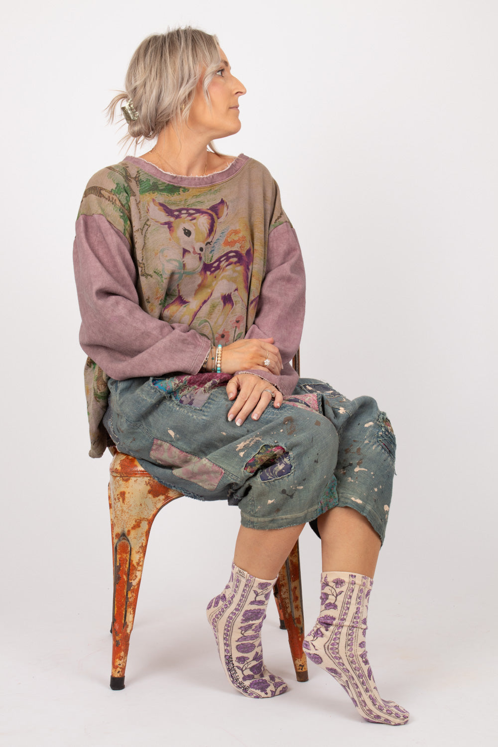 Magnolia Pearl Block Print Socks