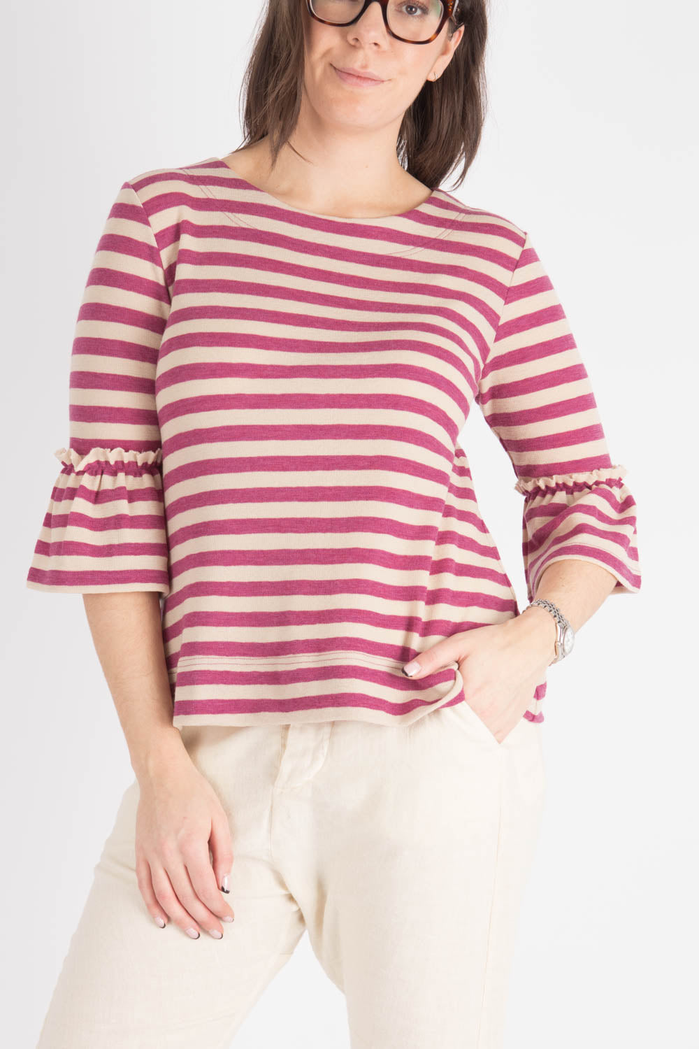 By Basics Trumpet Sleeve Top