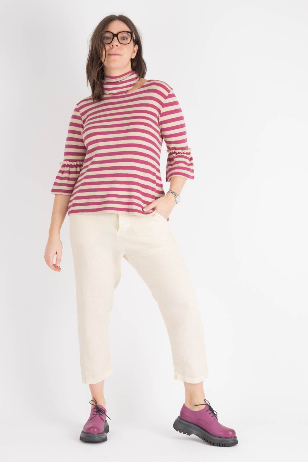 By Basics Trumpet Sleeve Top