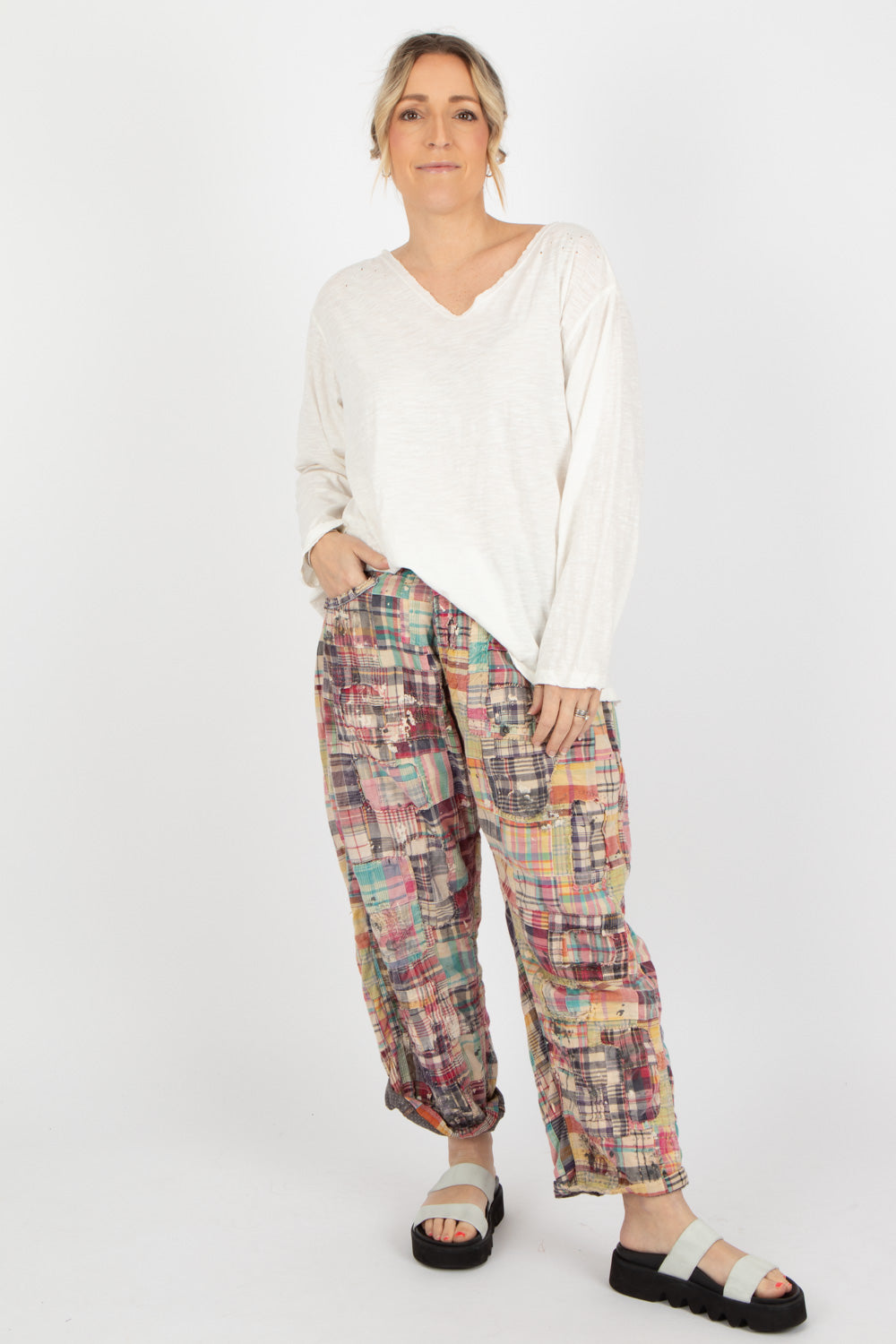 Magnolia Pearl Patchwork Miner Pants