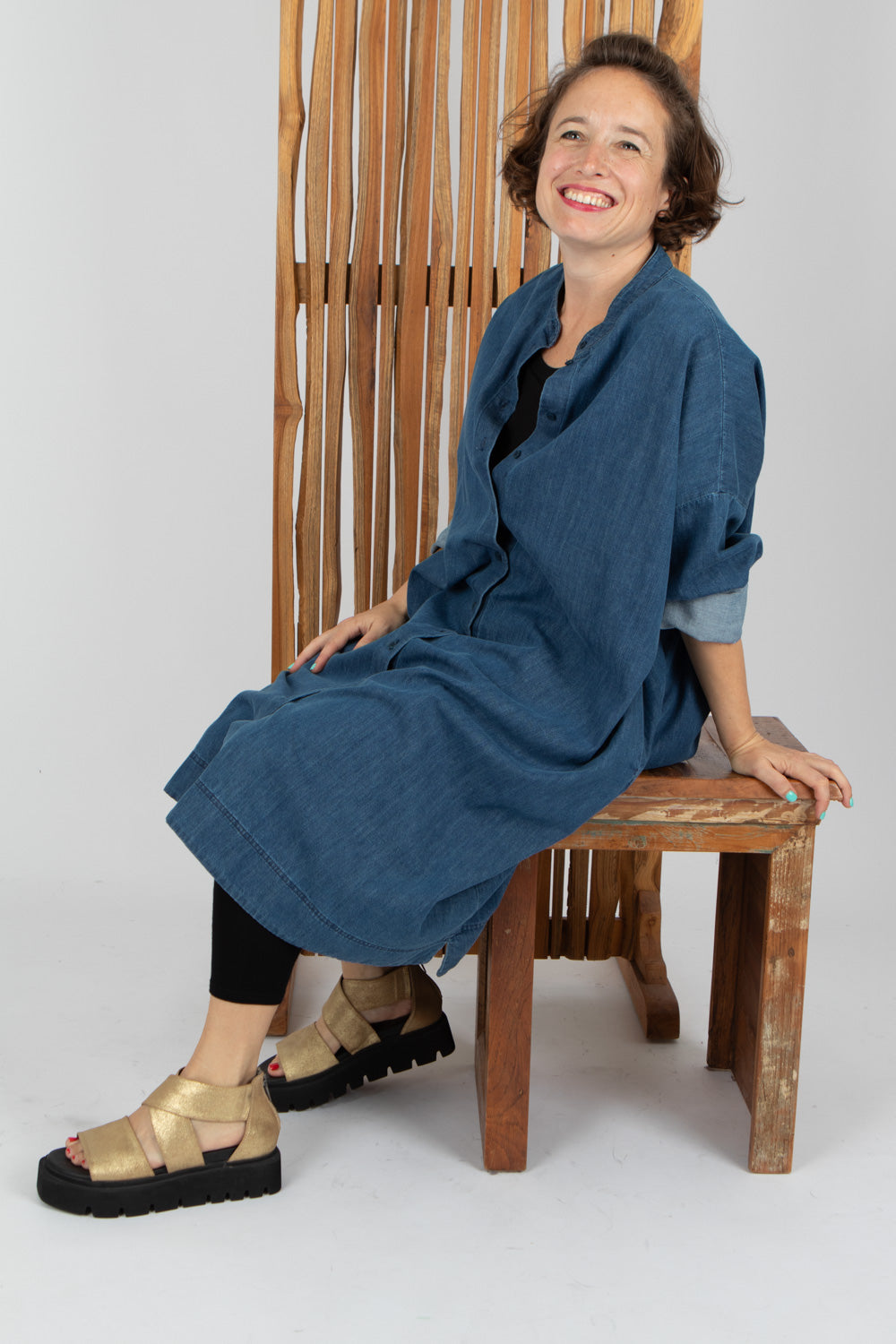 Estudio Viva Wivina Denim Shirt Dress