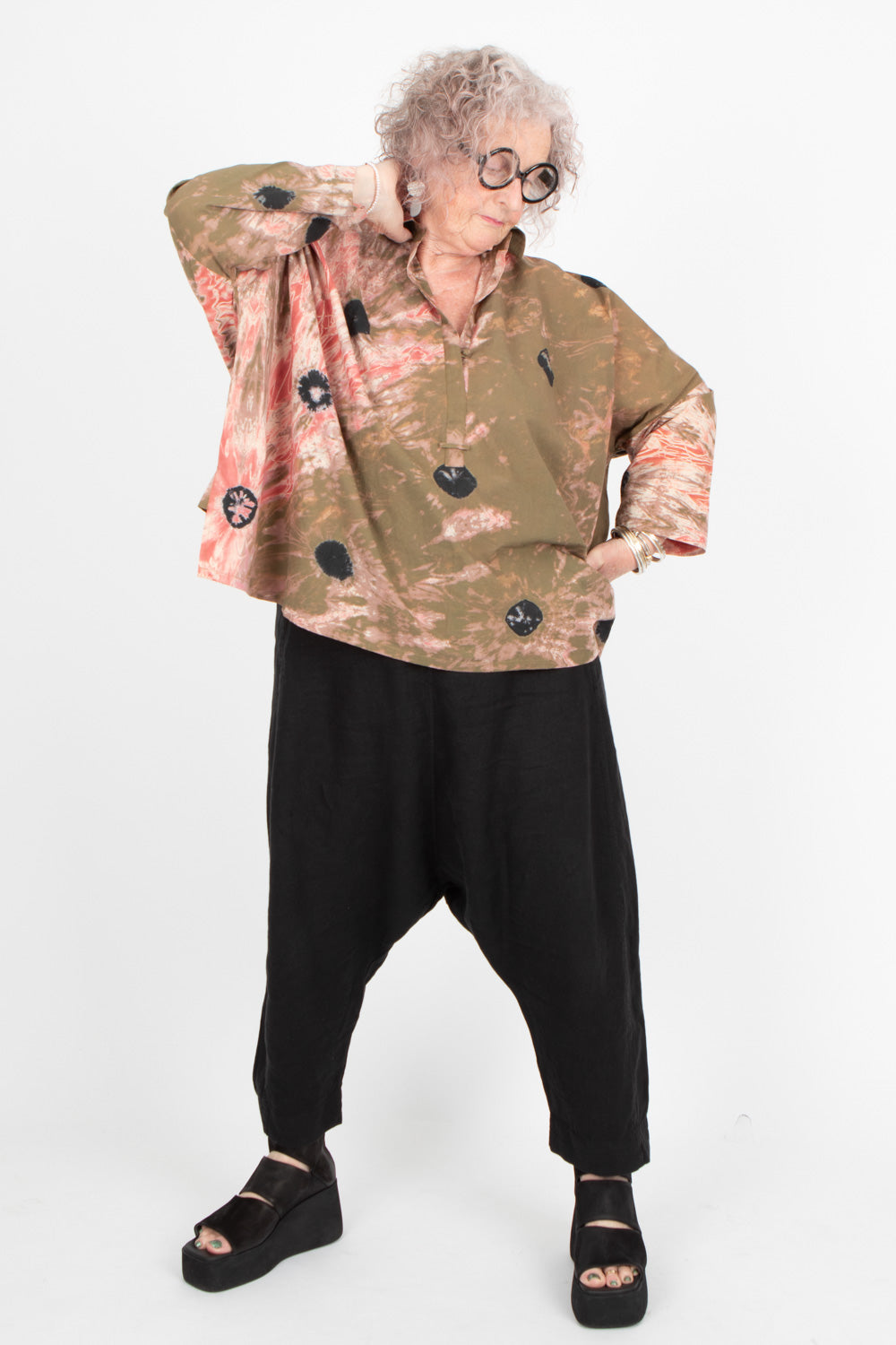 By Basics Linen Harem Pants