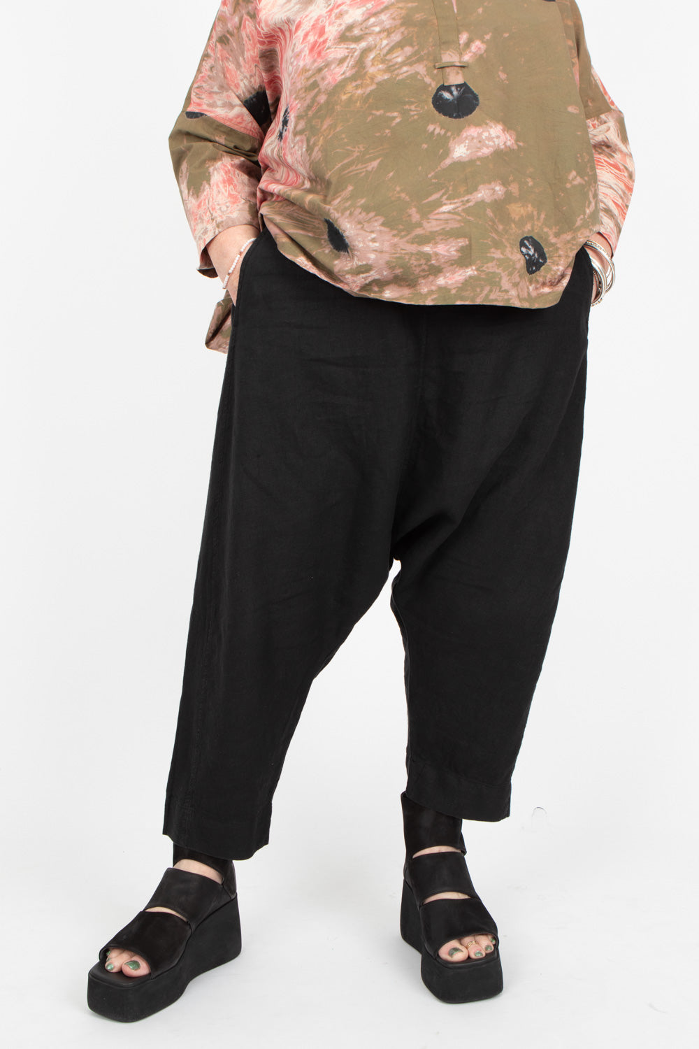 By Basics Linen Harem Pants