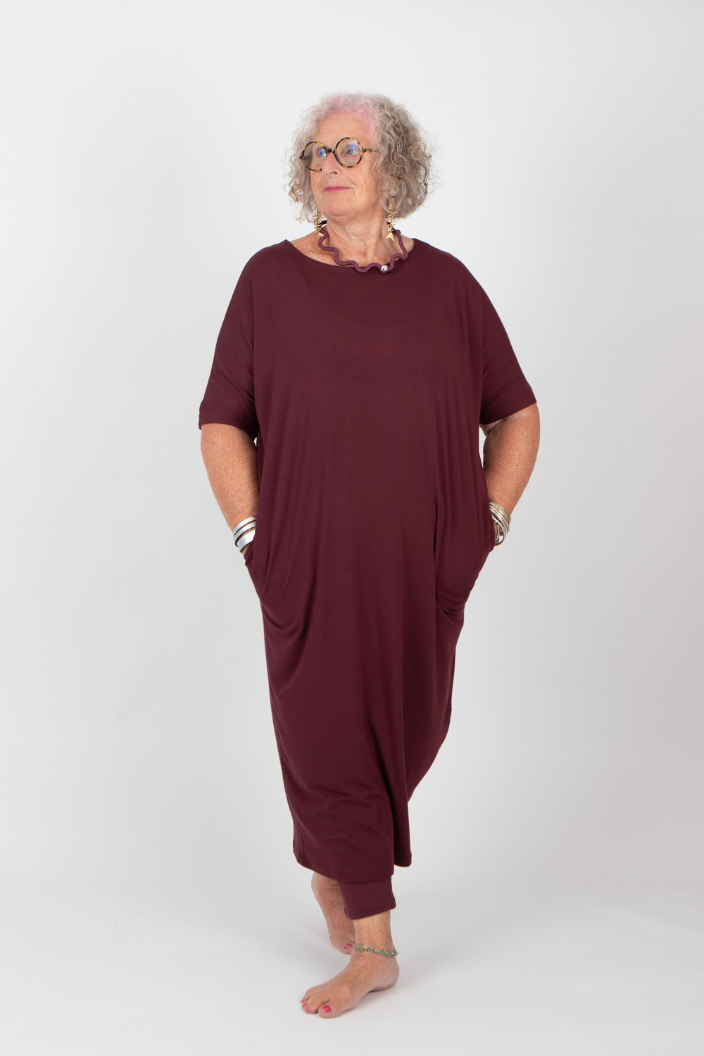 By Basics Dress With Boat Neck