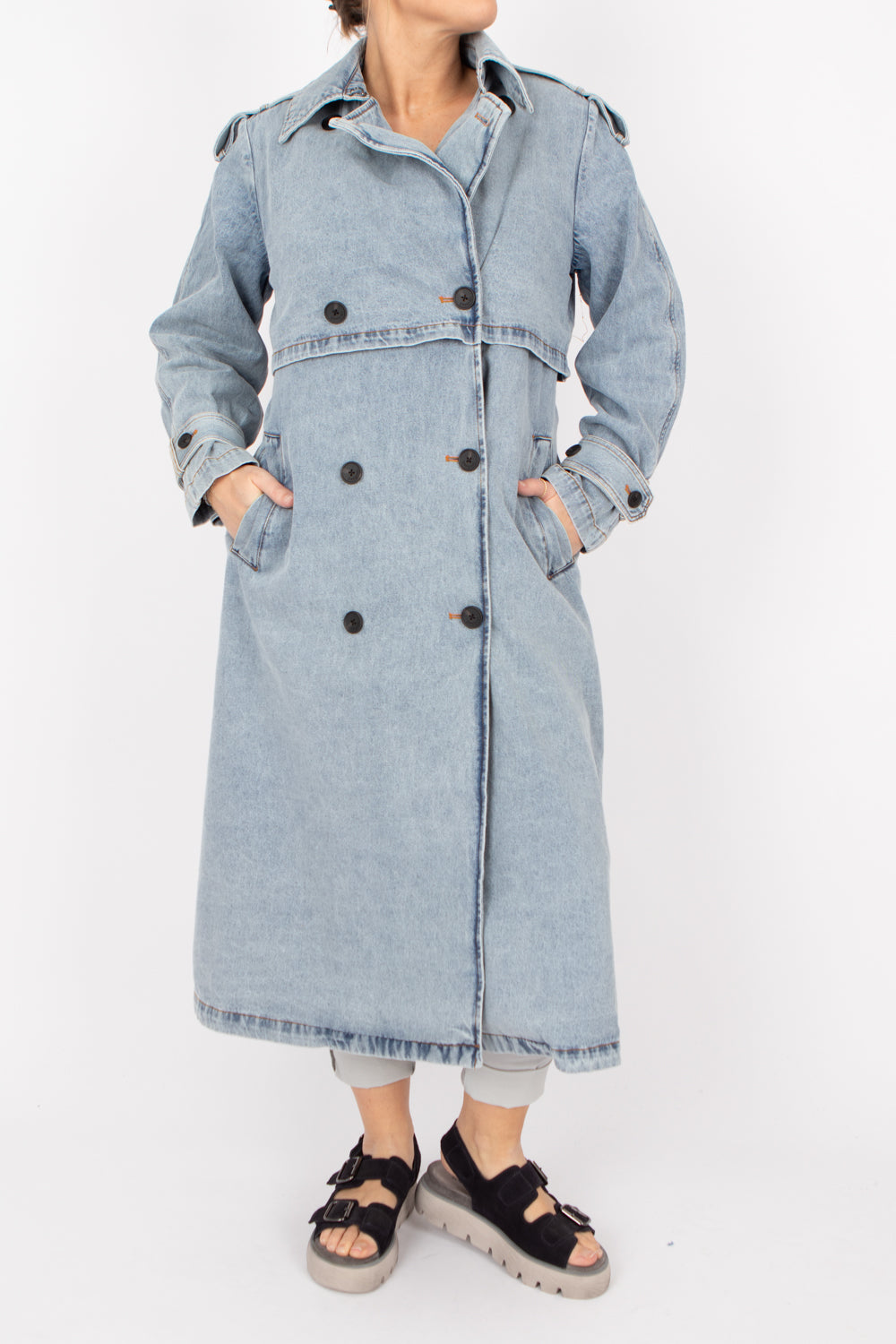 Desigual Vio Denim Trench Coat
