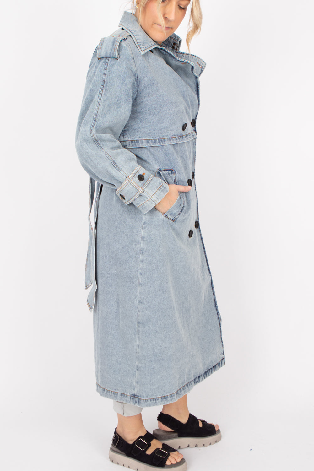Desigual Vio Denim Trench Coat