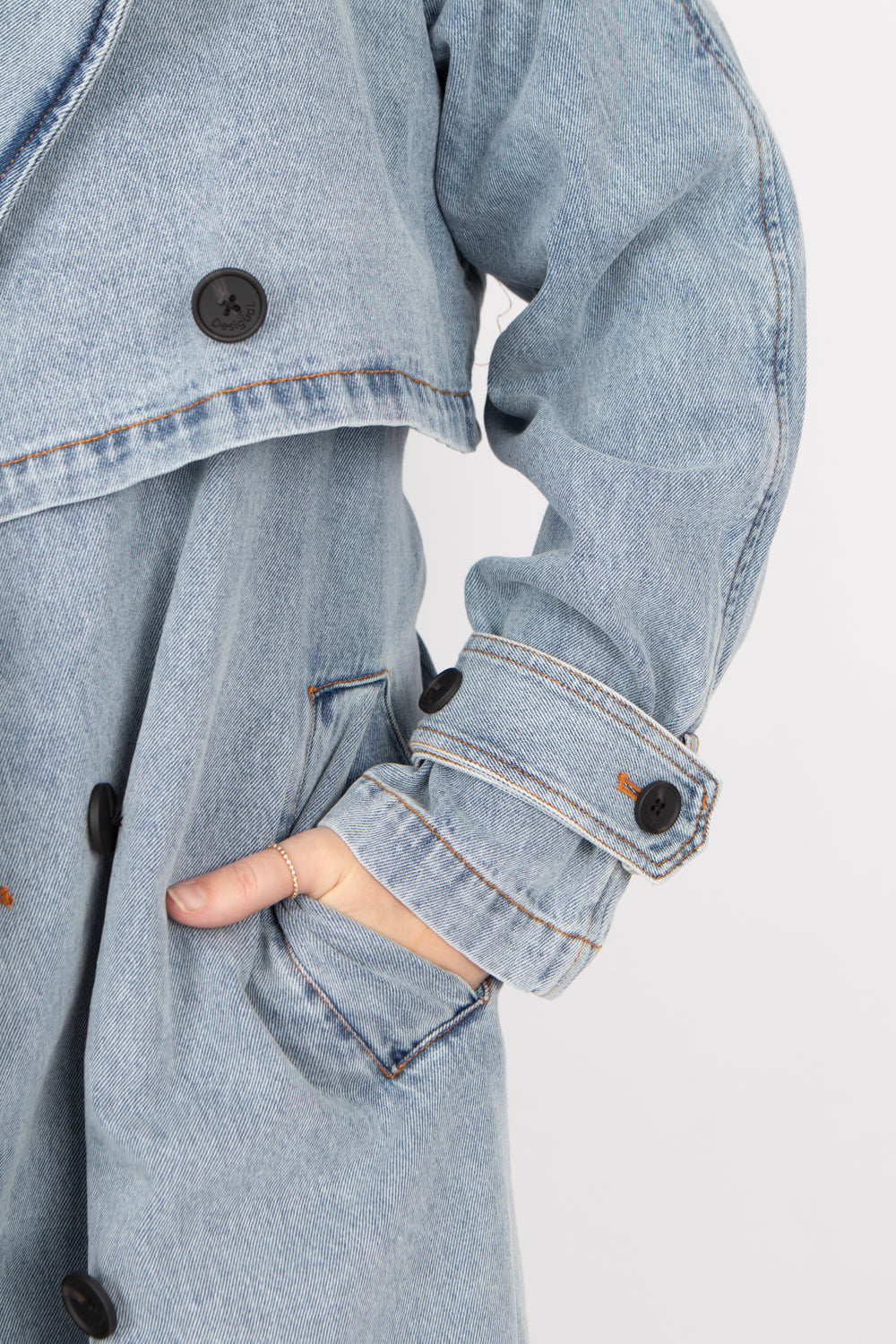 Desigual Vio Denim Trench Coat