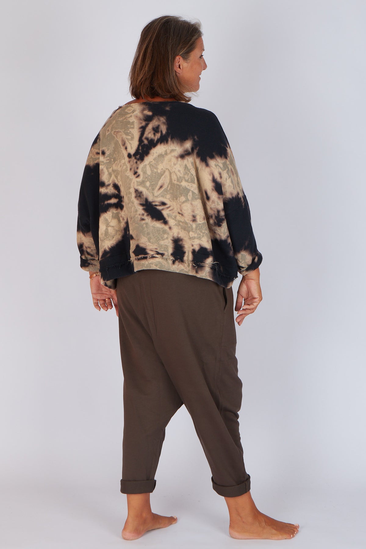 Estudio Viva Sofia Tie Dye Sweatshirt (Black Tie Dye)