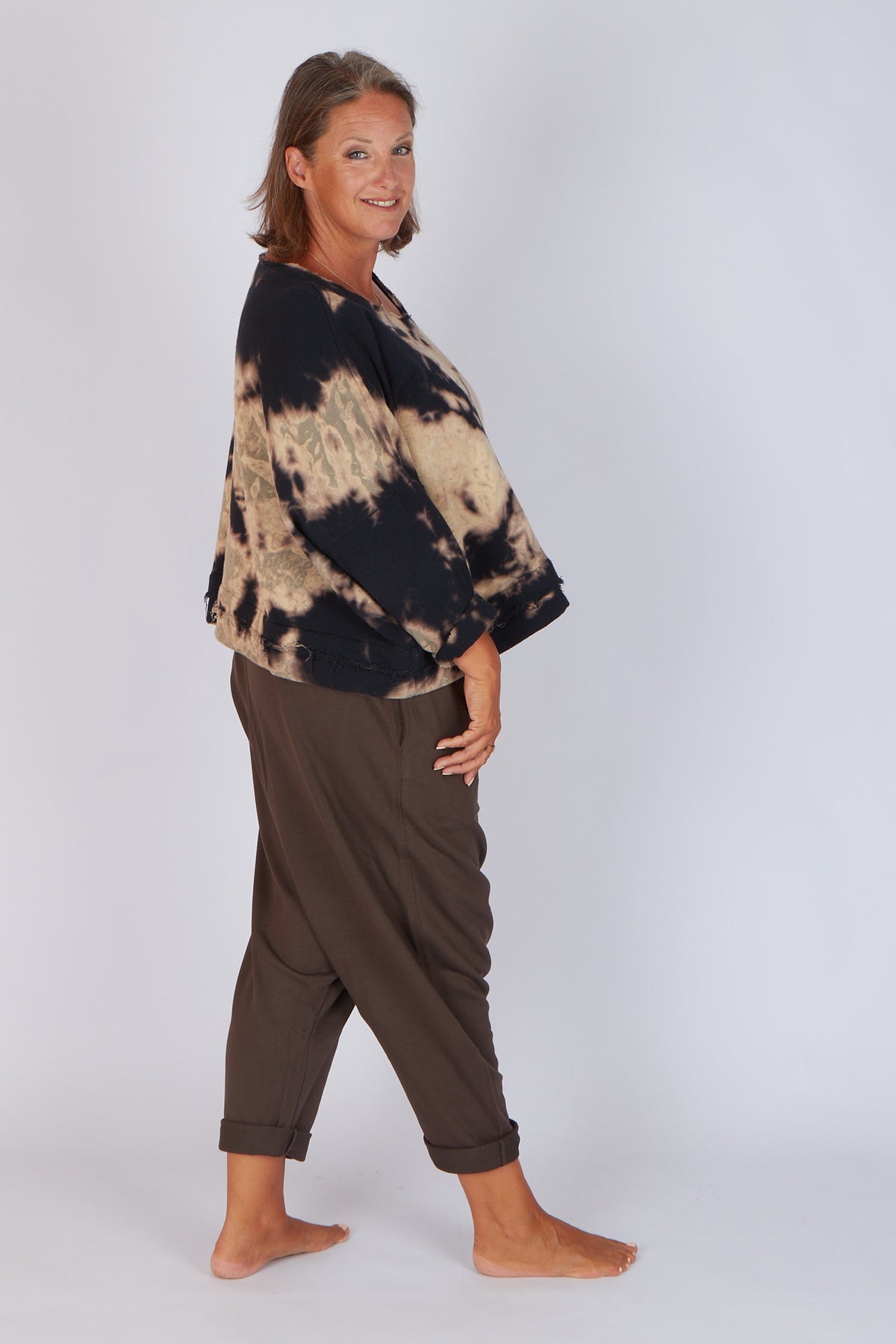 Estudio Viva Sofia Tie Dye Sweatshirt (Black Tie Dye)