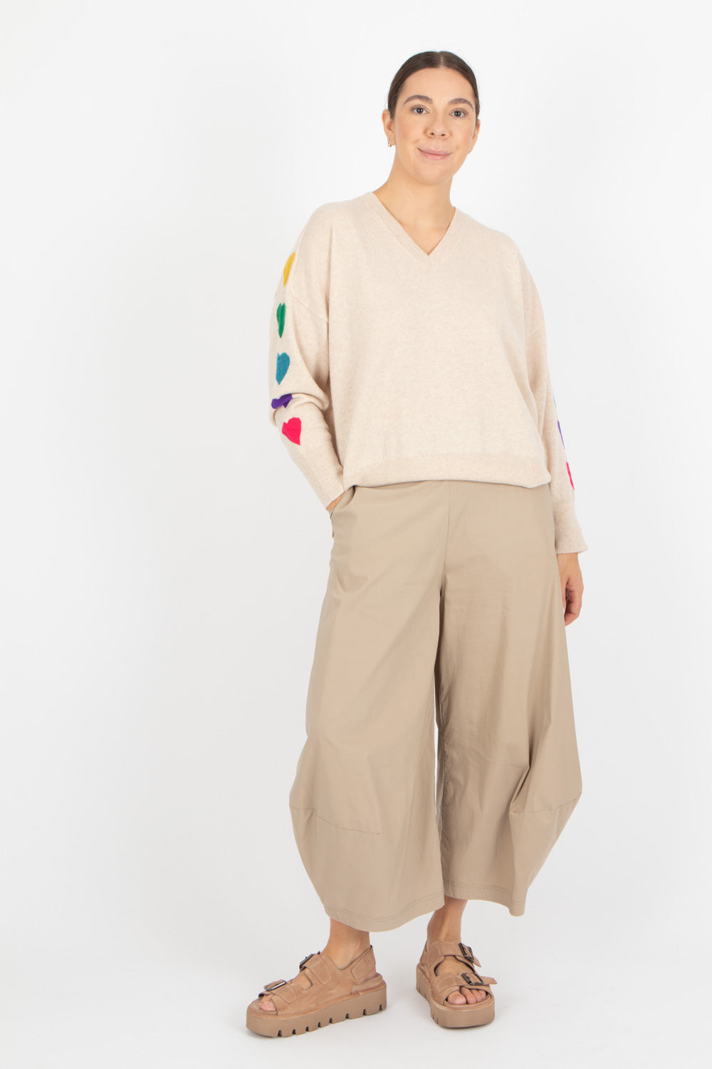 Estheme Heart Sleeve Pullover