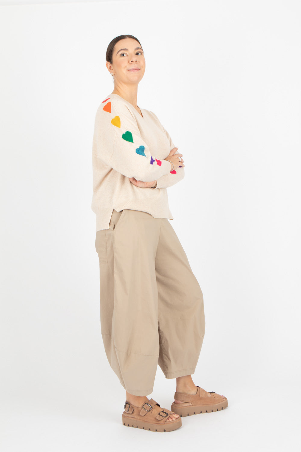 Estheme Heart Sleeve Pullover