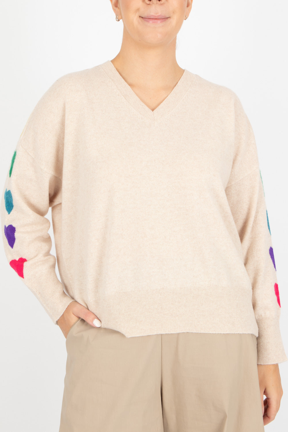 Estheme Heart Sleeve Pullover