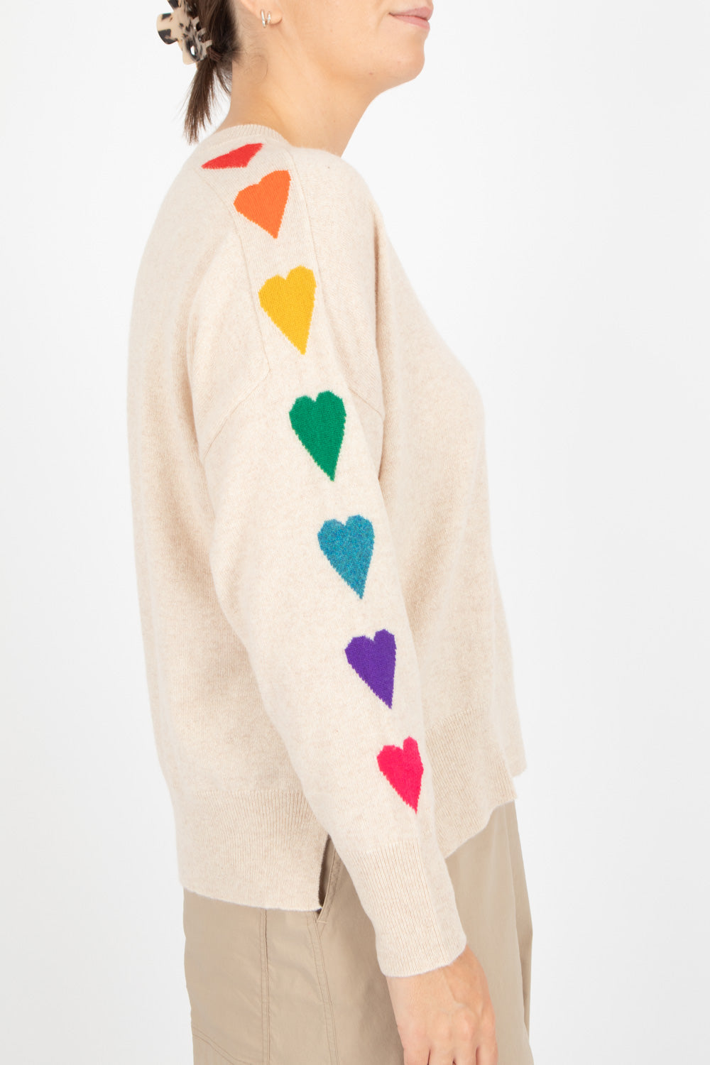 Estheme Heart Sleeve Pullover