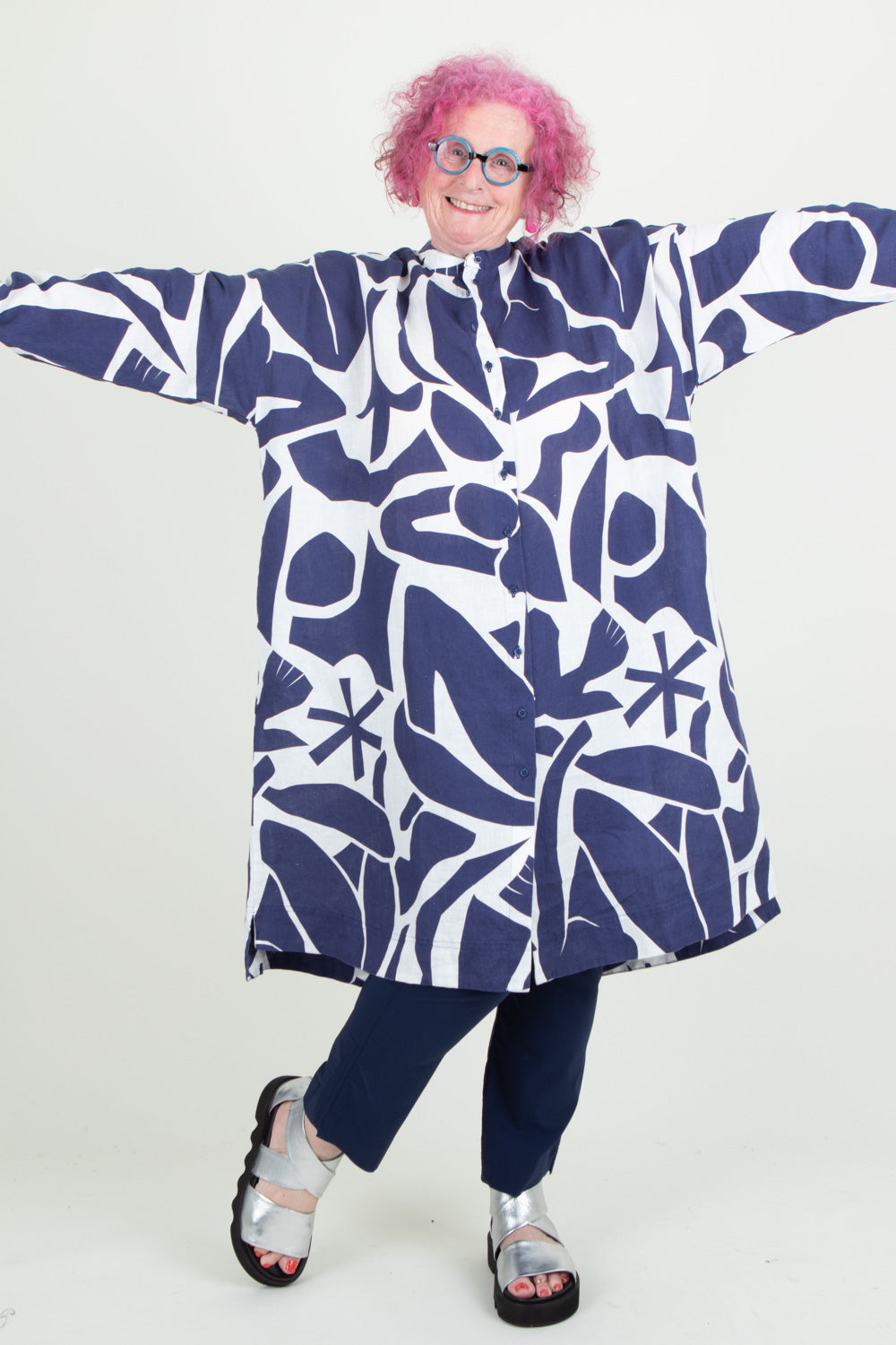Estudio Viva Wivina Printed Shirt Dress
