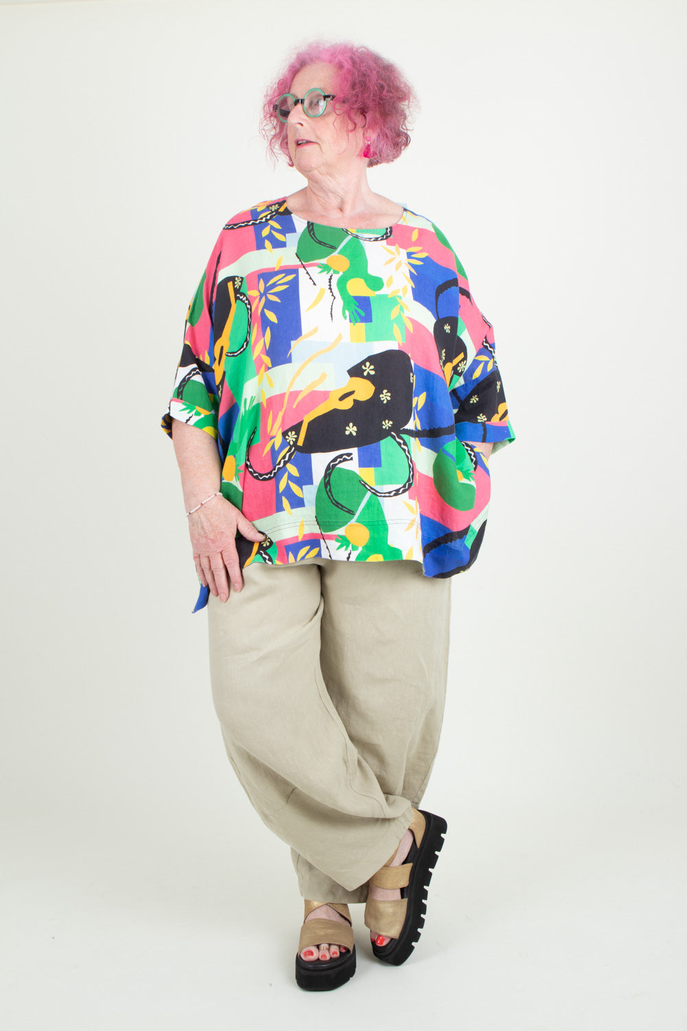 Estudio Viva Rosa Printed Top