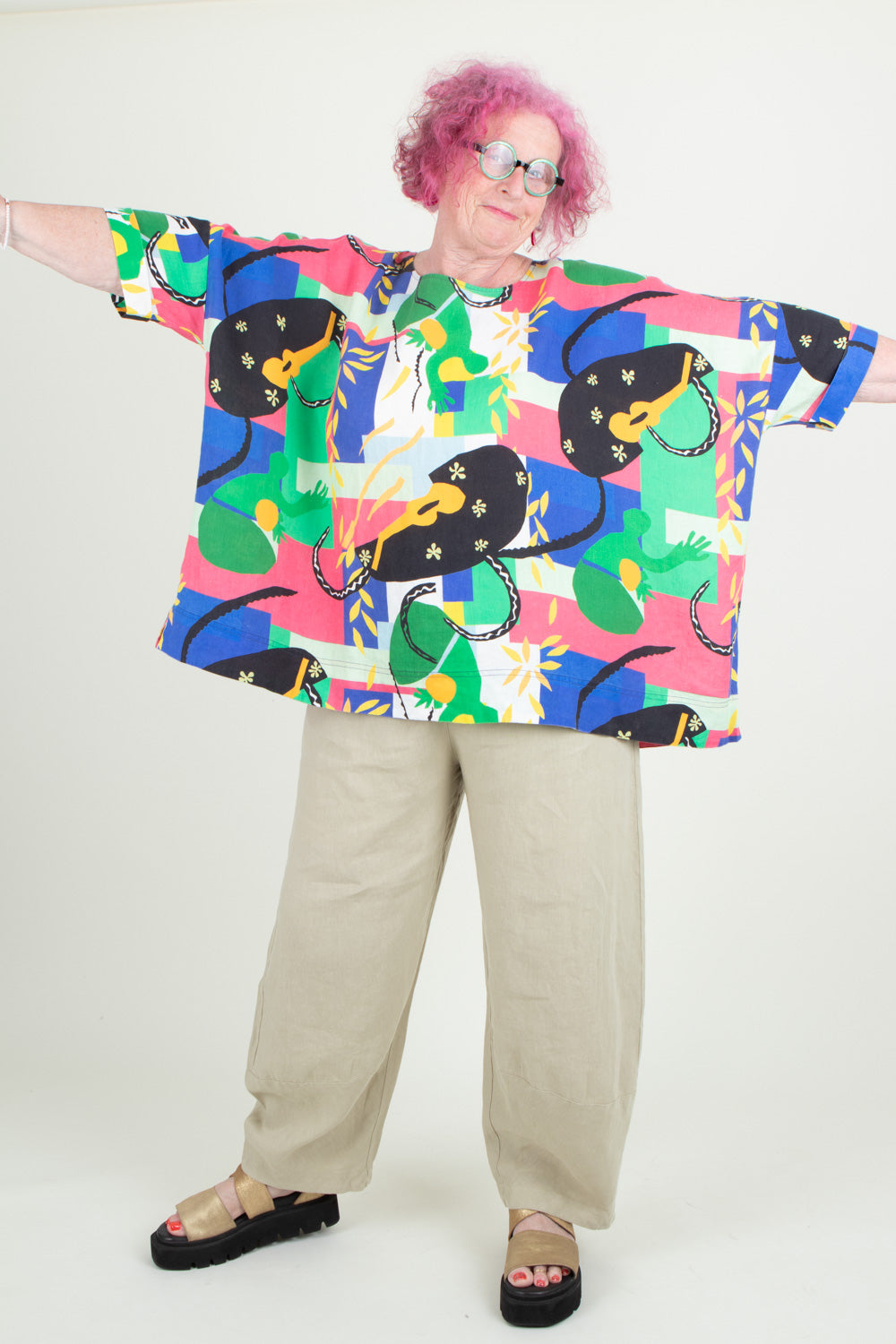 Estudio Viva Rosa Printed Top