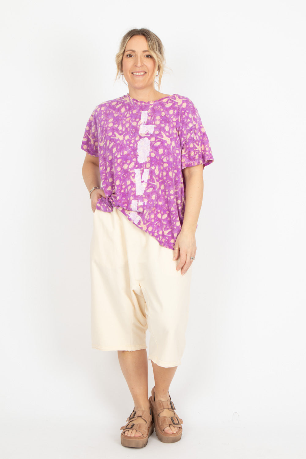 Magnolia Pearl Circus Love Block Print T- shirt