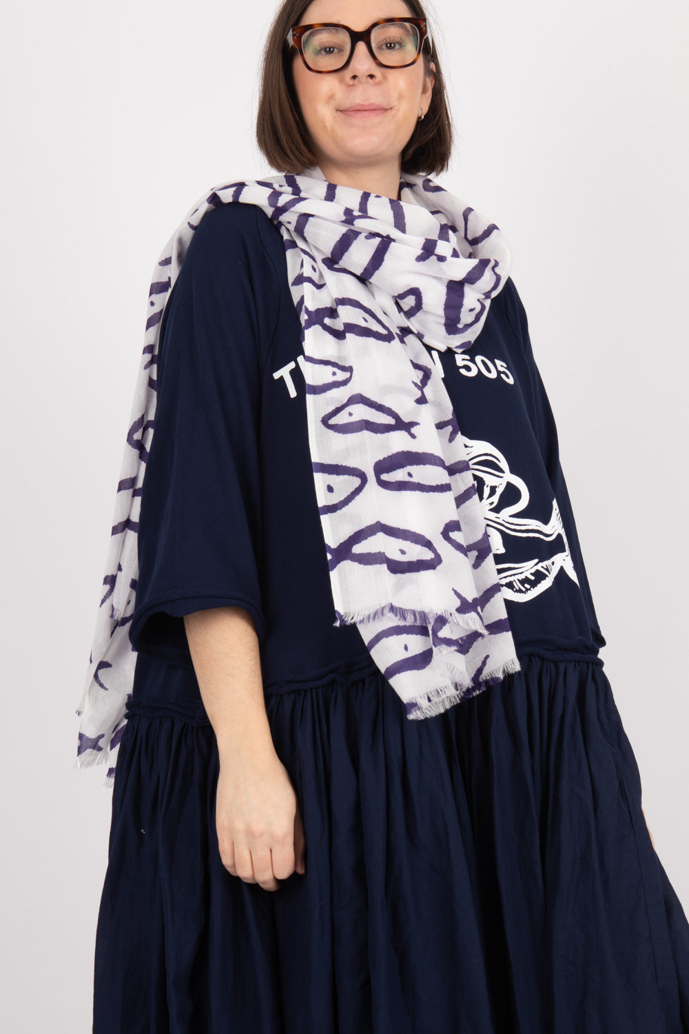 Otracosa Blue Fishes Scarf