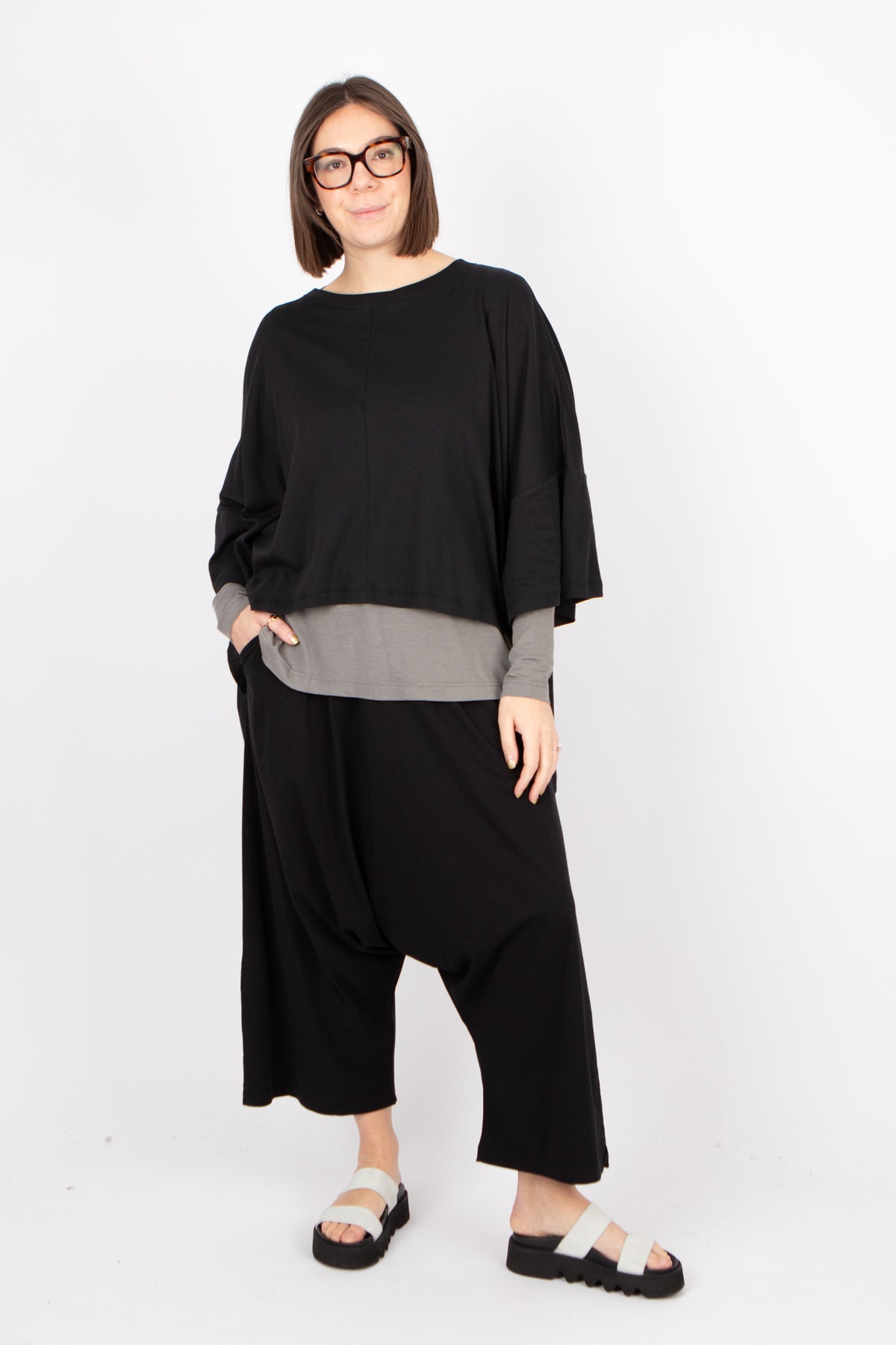 Sort Aarhus Baggy Wide Pants