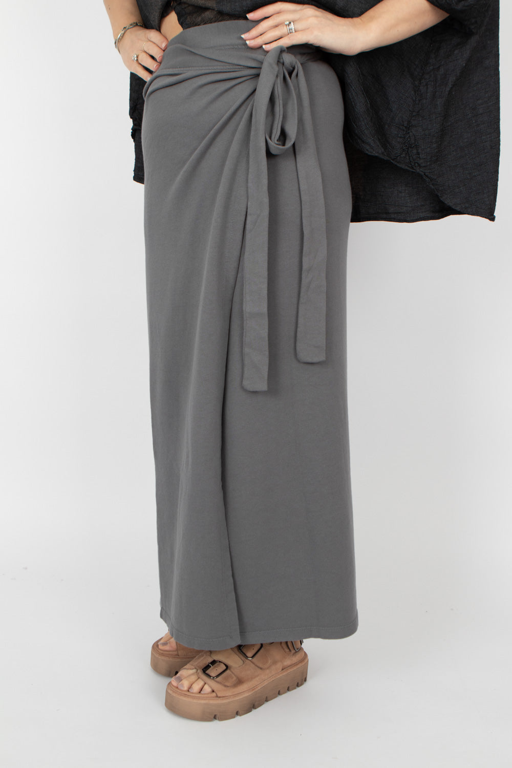 Sort Aarhus Wrap Skirt