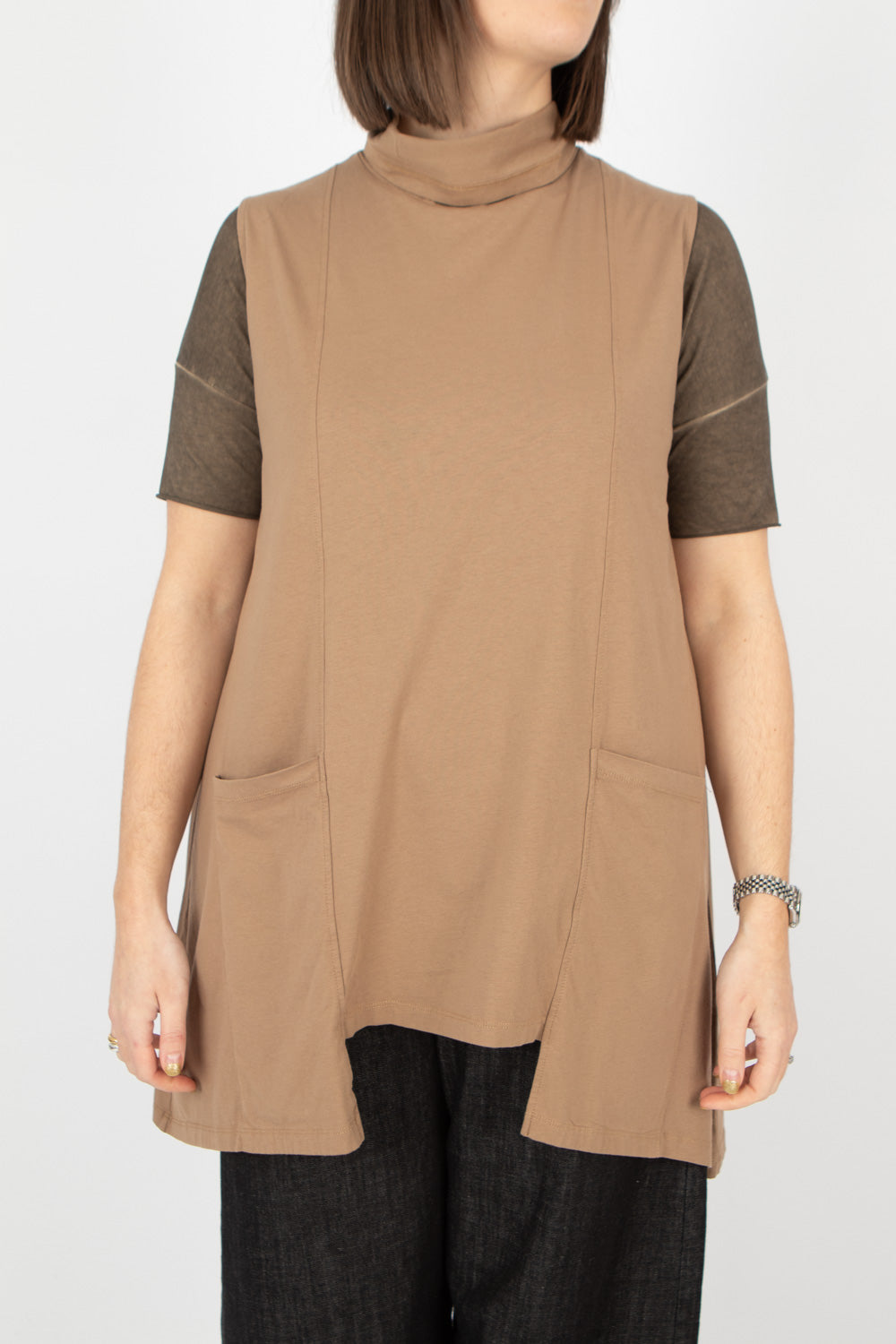 Sort Aarhus Sleeveless Top with Pockets