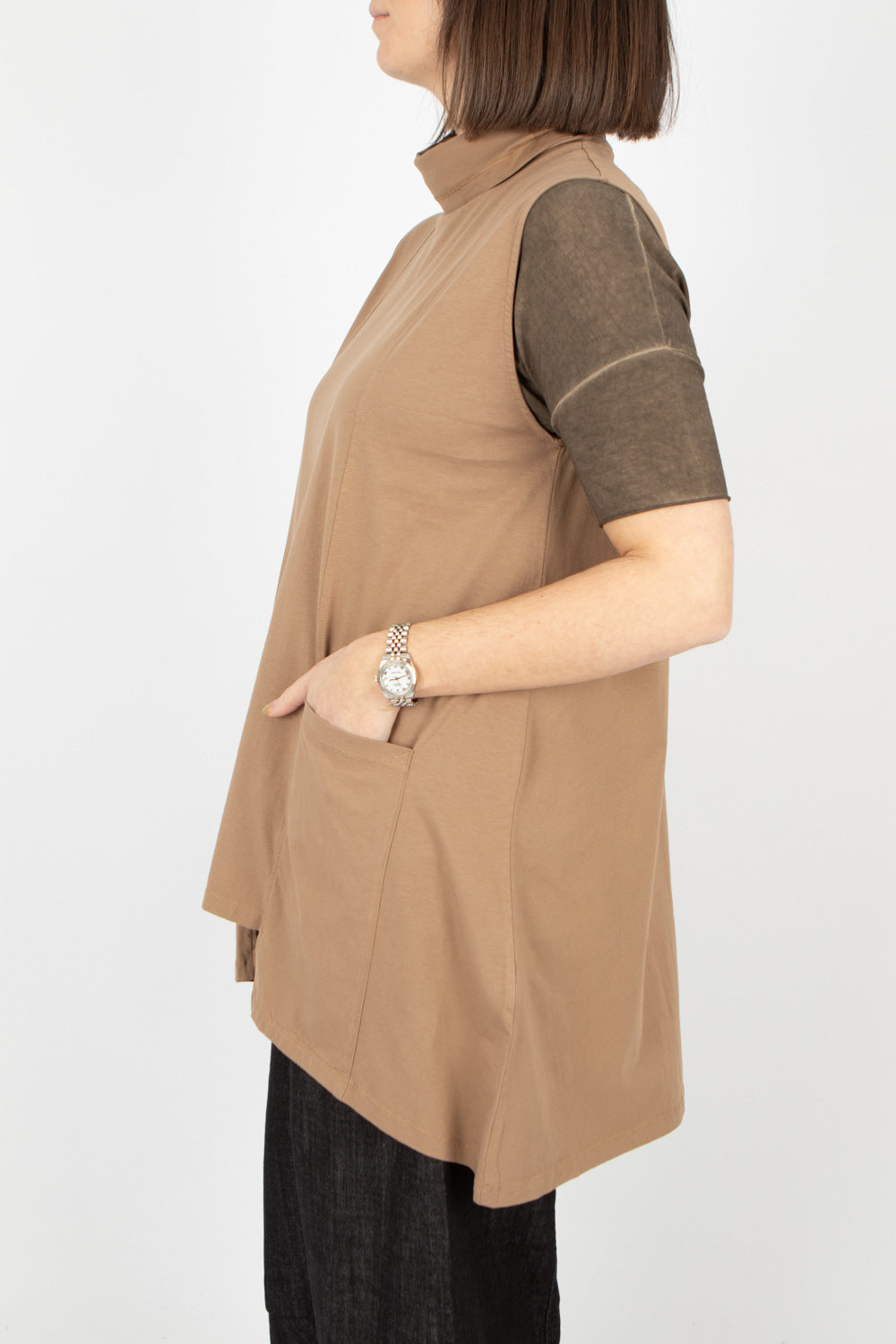 Sort Aarhus Sleeveless Top with Pockets