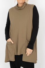 Sort Aarhus Sleeveless Top with Pockets