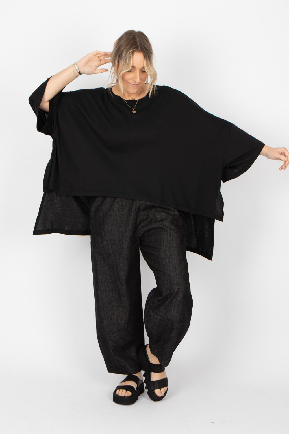 Sort Aarhus Oversize Top