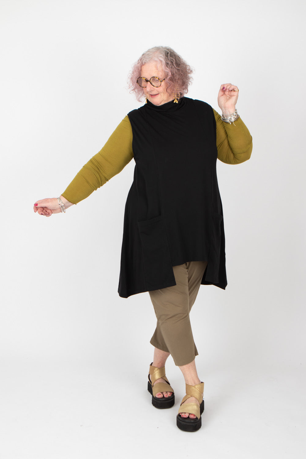 Sort Aarhus Sleeveless Top with Pockets