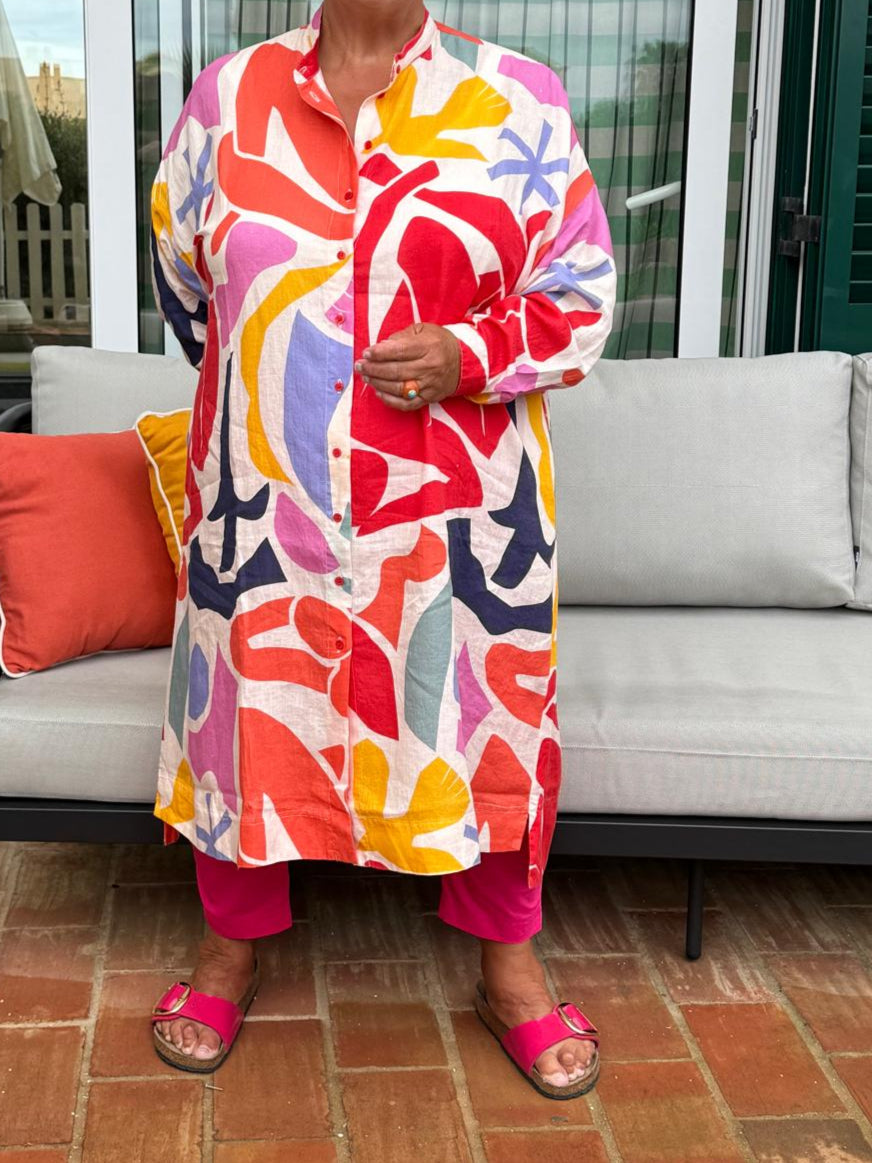 Estudio Viva Wivina Printed Shirt Dress