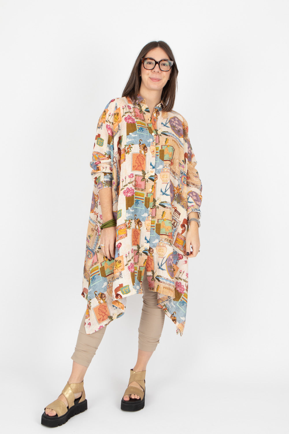 Yavi Salome Linen Shirt Dress