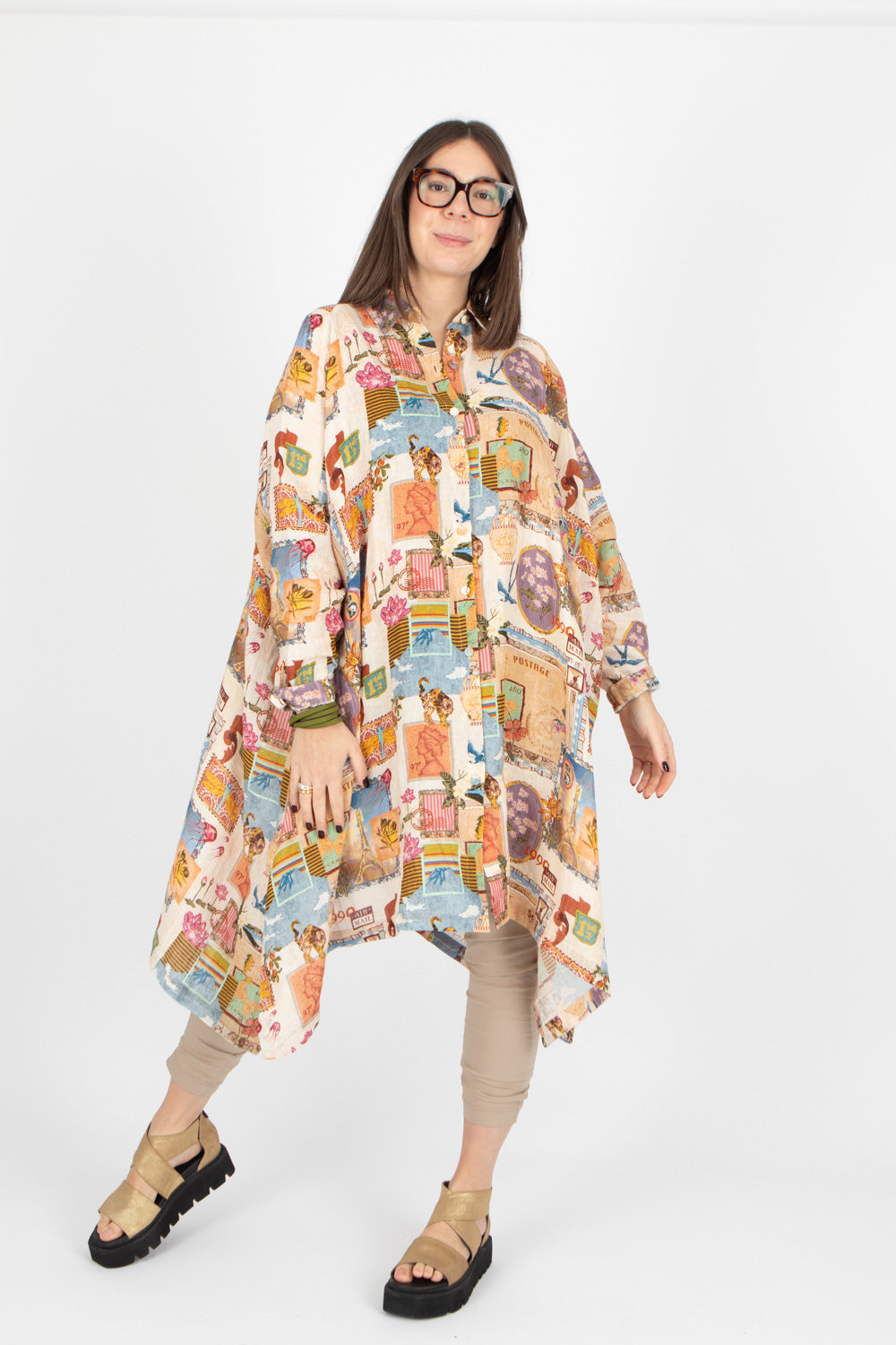 Yavi Salome Linen Shirt Dress