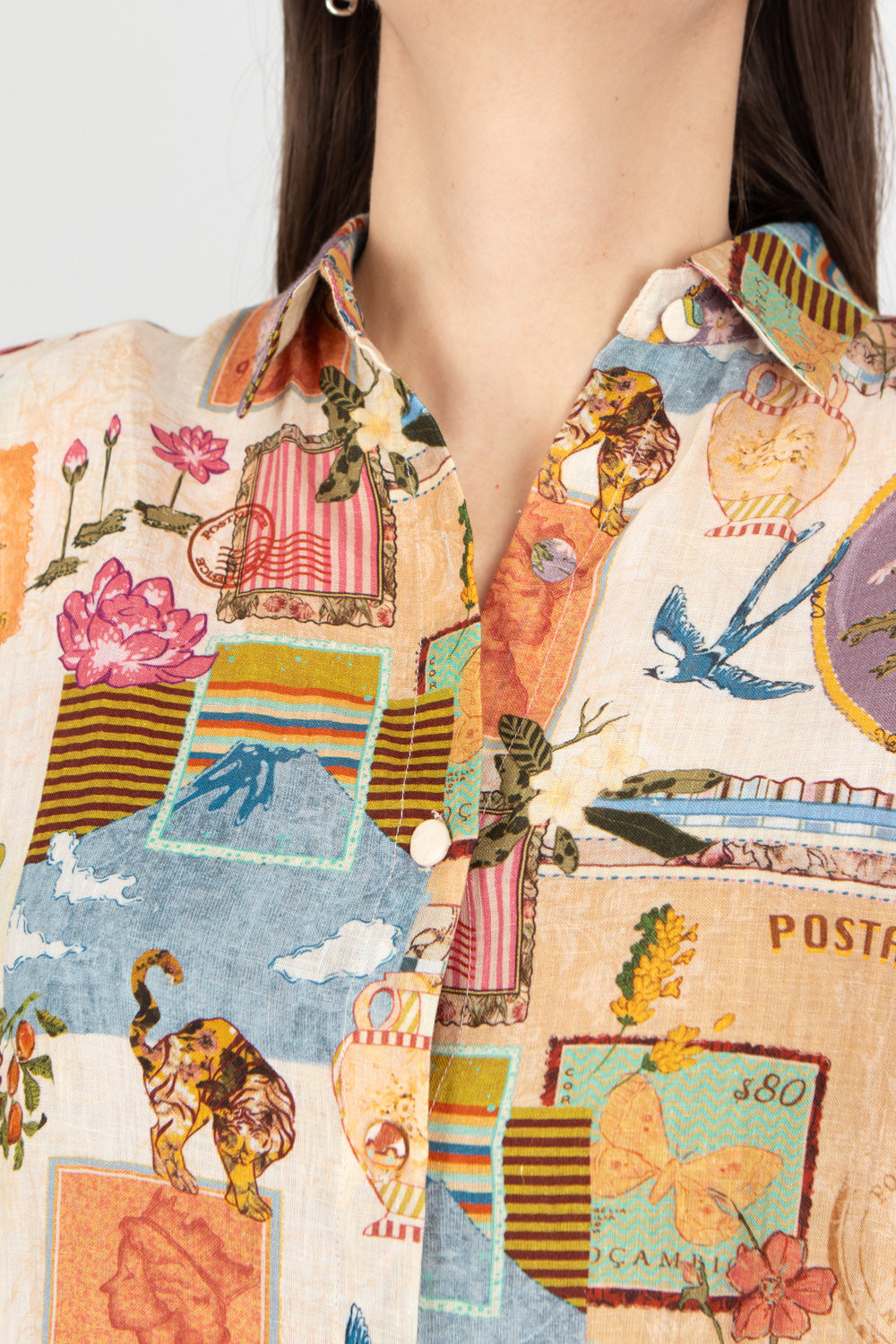 Yavi Salome Linen Shirt Dress