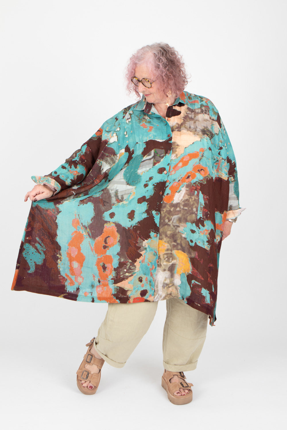 Yavi Salome Linen Shirt Dress