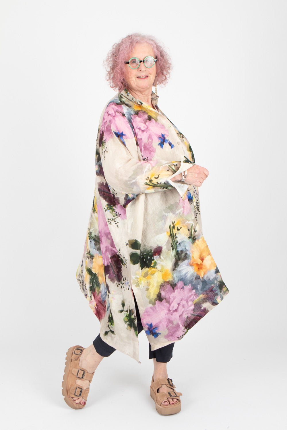 Yavi Salome Linen Shirt Dress