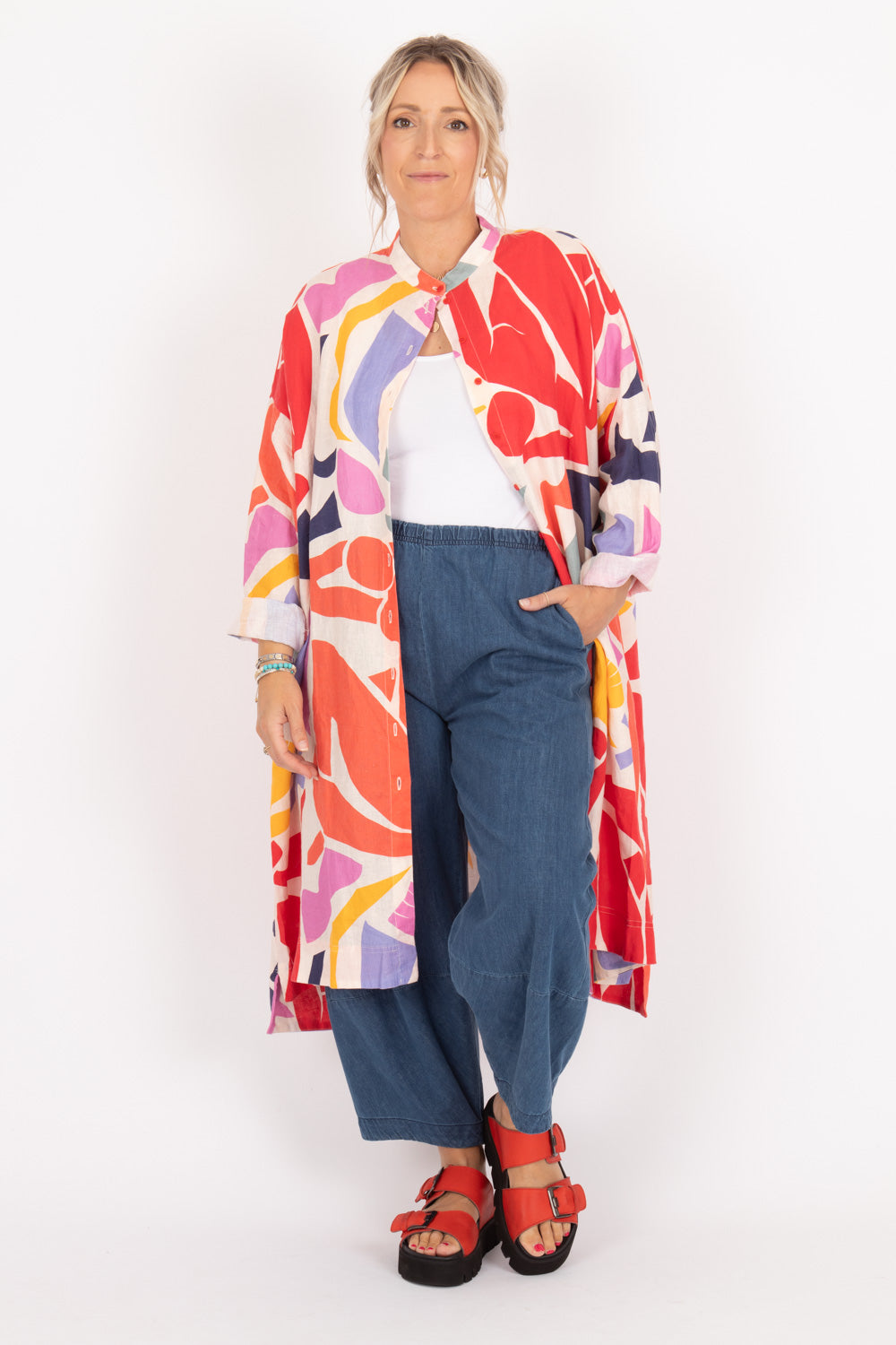 Estudio Viva Wivina Printed Shirt Dress