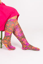 Magnolia Pearl Neon Leopard OTK Socks