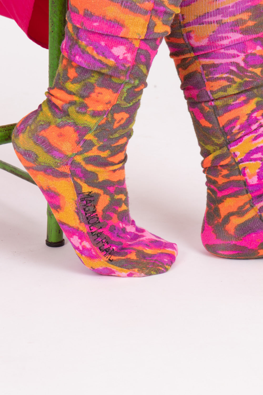 Magnolia Pearl Neon Leopard OTK Socks