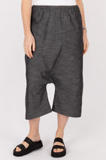 Sort Aarhus Denim Look Trousers