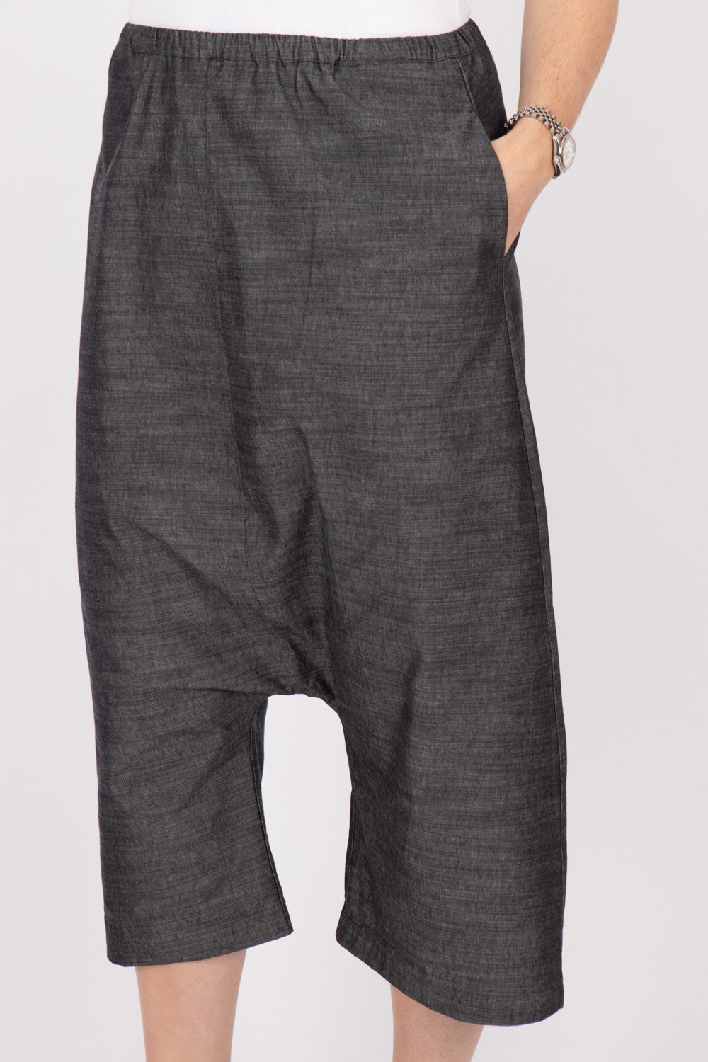 Sort Aarhus Denim Look Trousers