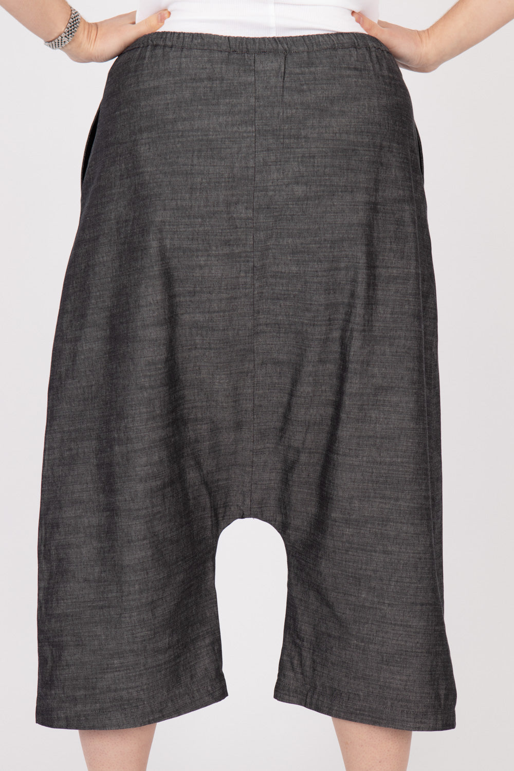 Sort Aarhus Denim Look Trousers