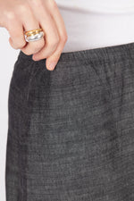 Sort Aarhus Denim Look Trousers