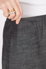 Sort Aarhus Denim Look Trousers