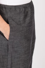 Sort Aarhus Denim Look Trousers