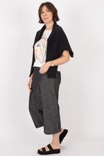 Sort Aarhus Denim Look Trousers