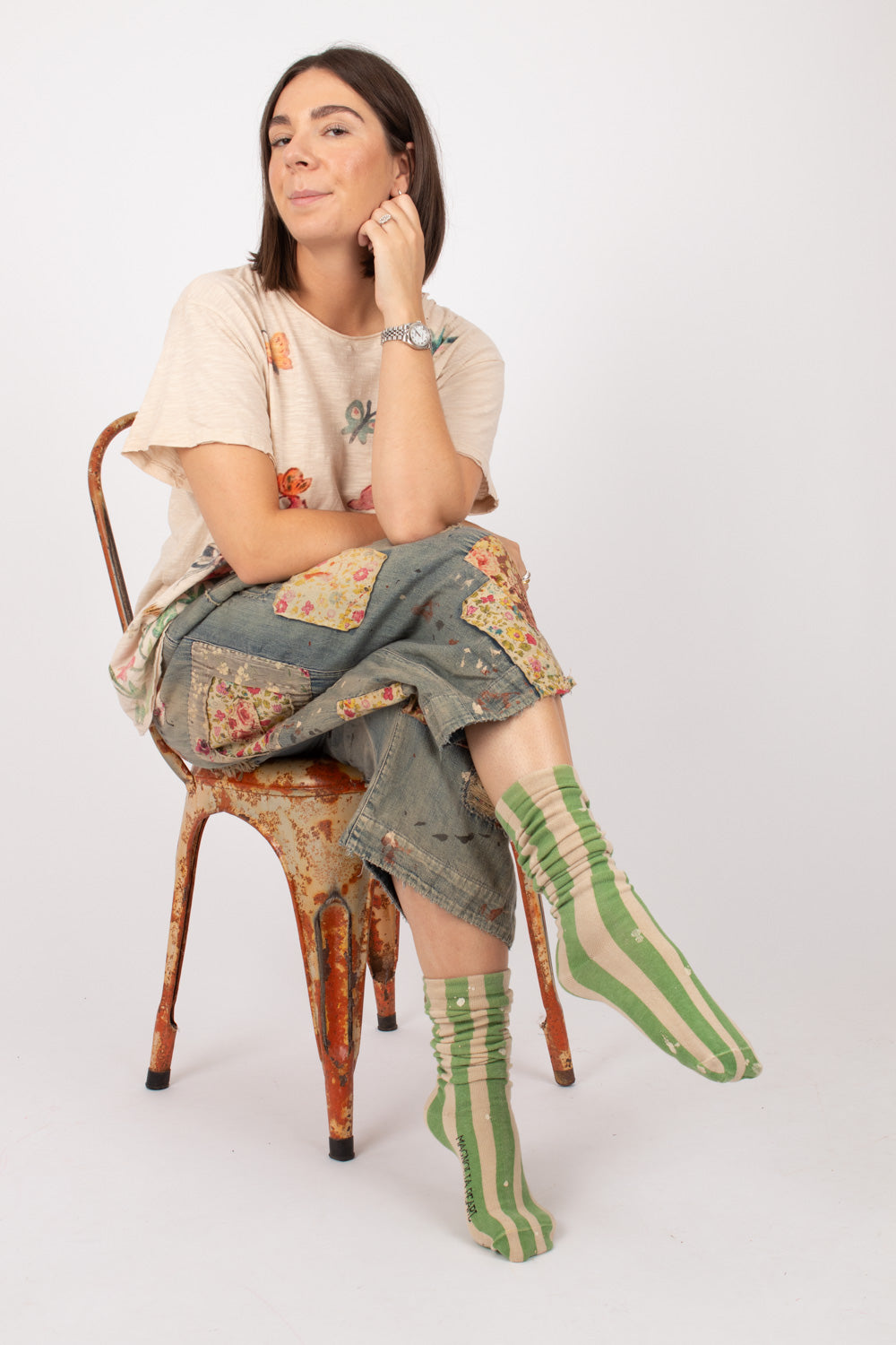 Magnolia Pearl Art Class OTK Socks