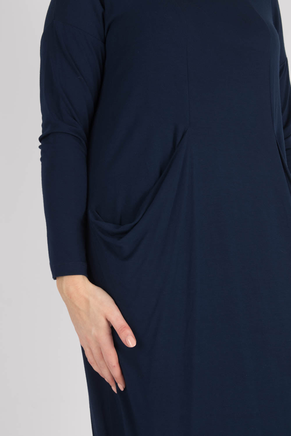 By Basics Dress With Drape Pockets