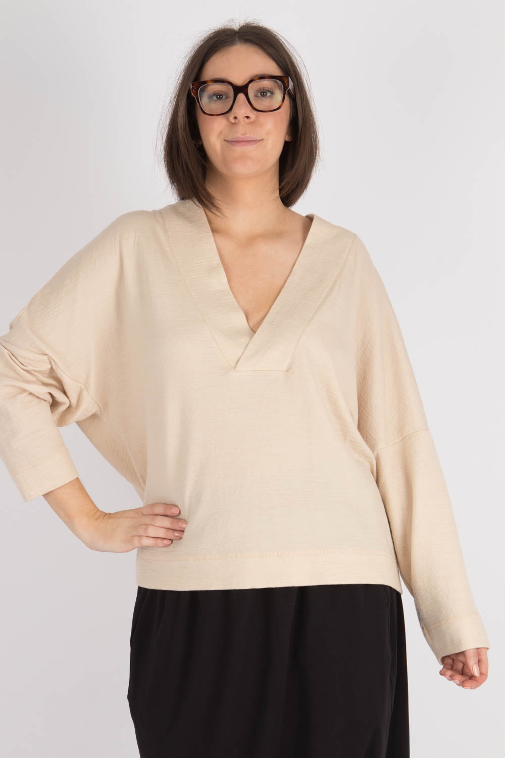 By Basics V Neck Top