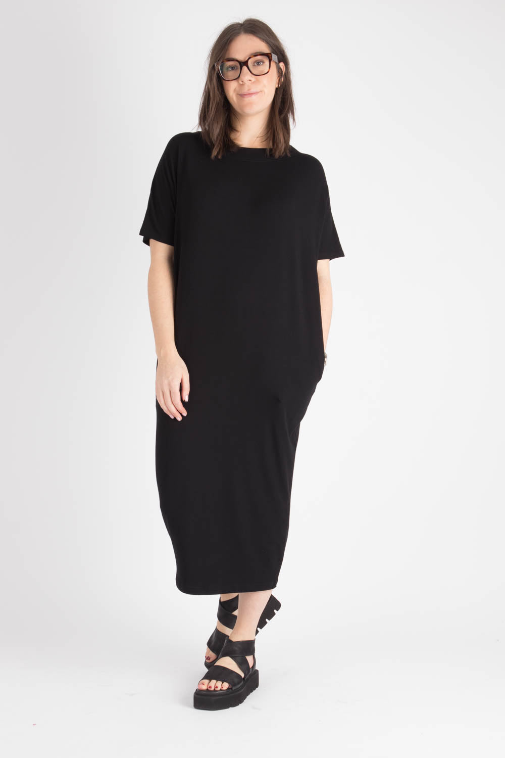 By Basics Dress With Boat Neck