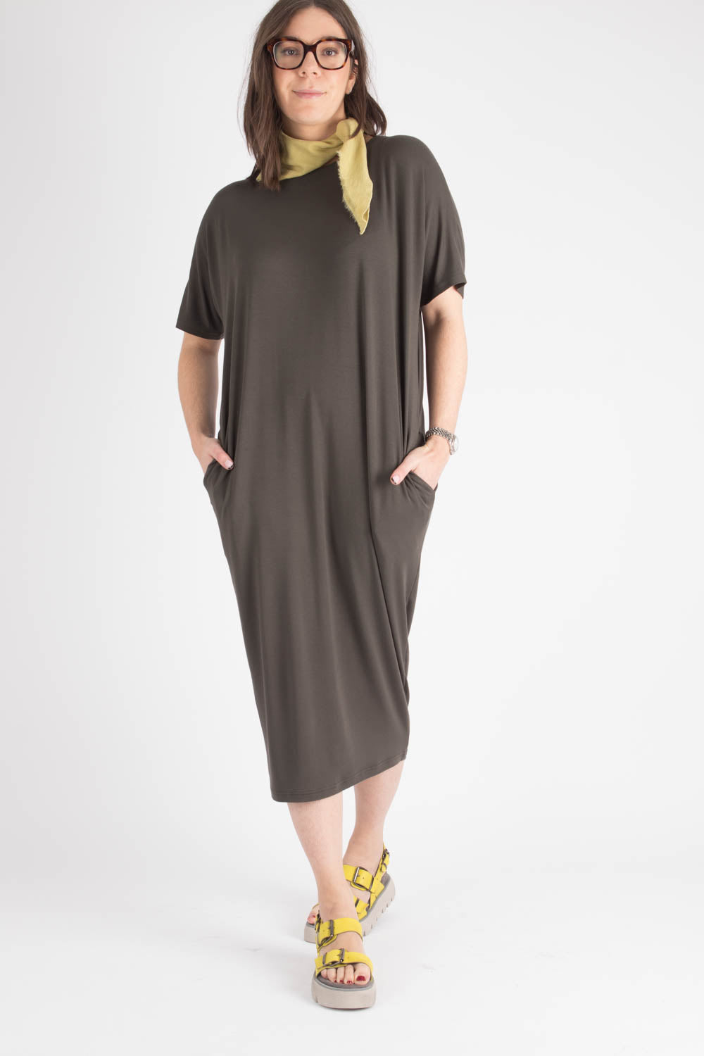 By Basics Dress With Boat Neck